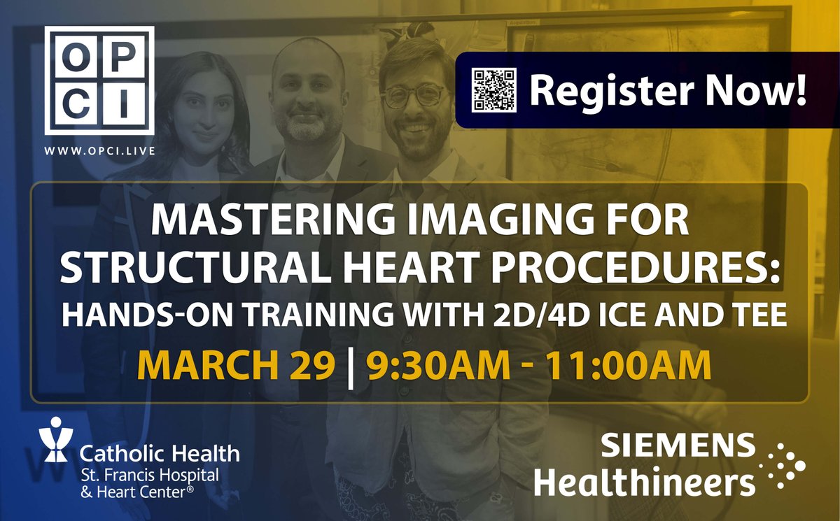OPCI (@opcilive) on Twitter photo Kicking off #ACC25 with our first session of the day! Looking to master imaging for structural heart procedures? Don't miss our hands-on workshop with 2D/4D ICE and TEE in partnership with <a href="/SiemensHealth/">Siemens Healthineers</a> at 9:30am. See you there! opci.events/acc25 <a href="/CathElectroSurg/">Jaffar Khan</a> Kicking off #ACC25 with our first session of the day! Looking to master imaging for structural heart procedures? Don't miss our hands-on workshop with 2D/4D ICE and TEE in partnership with <a href="/SiemensHealth/">Siemens Healthineers</a> at 9:30am. See you there! opci.events/acc25 <a href="/CathElectroSurg/">Jaffar Khan</a>