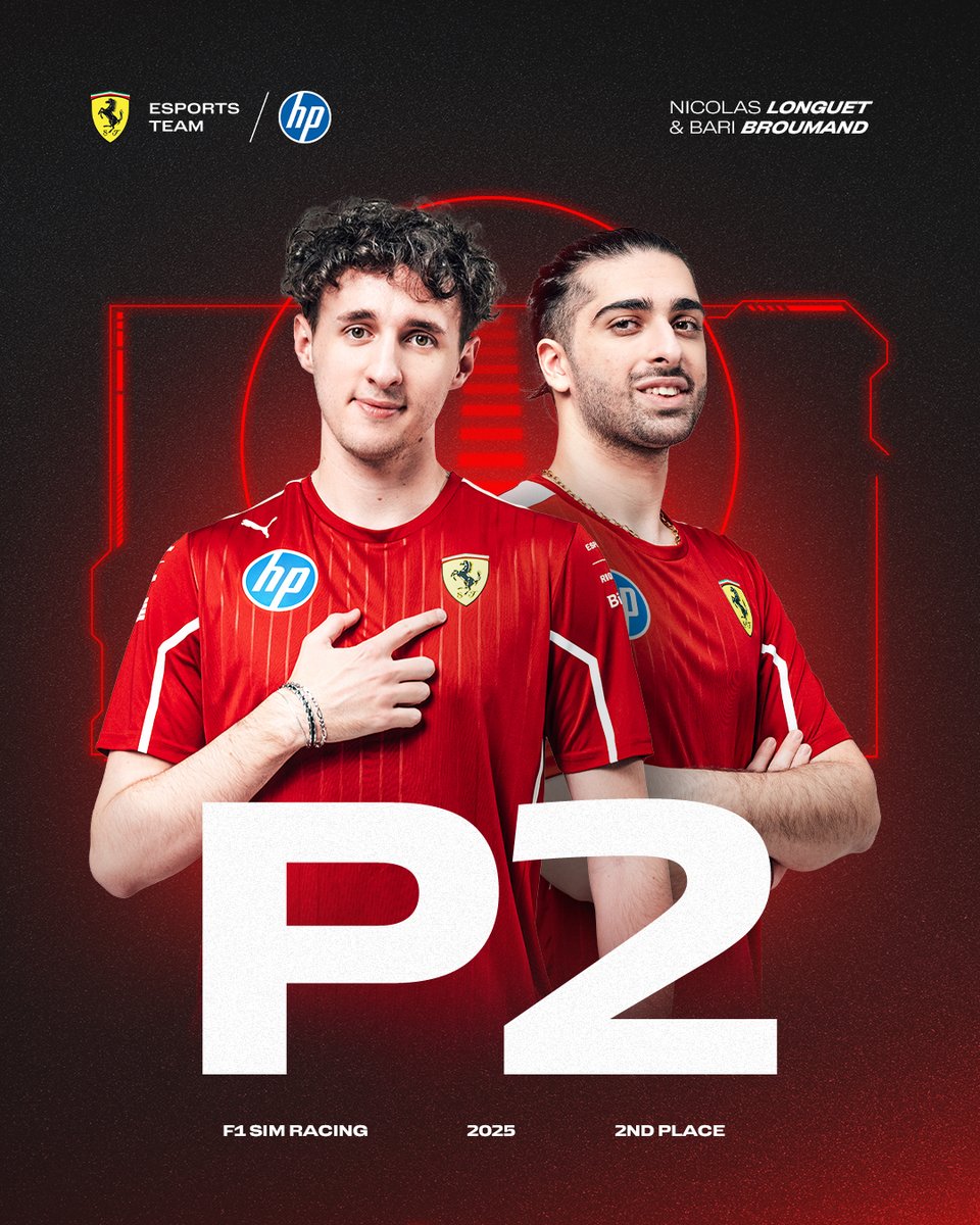 After a eventful 12 rounds of racing we finish this season in P2 👏
A huge effort from the team to keep the fight alive, we will learn from this and come back stronger 💪

#FerrariEsports