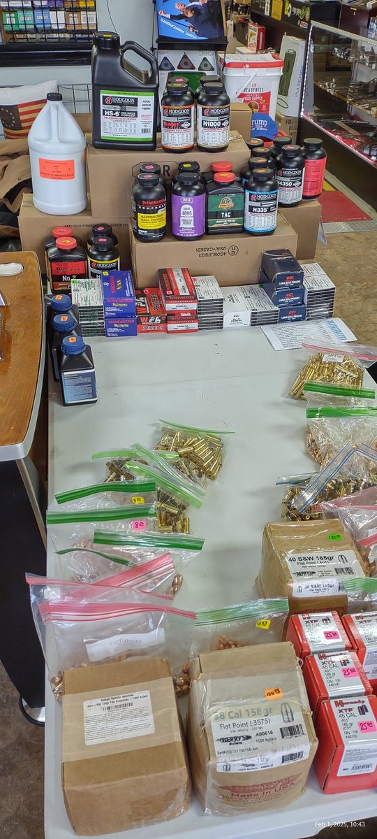 B41 is here today!
They will be coming every OTHER Saturday from now on.
Come grab your bullets, powder and primers today!!