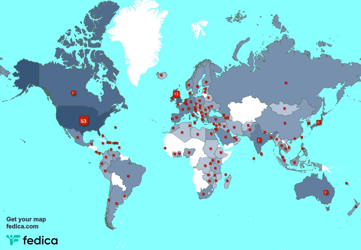 Special thank you to my 5 new followers from Türkiye, and more last week. fedica.com/!BlueMountainBB
