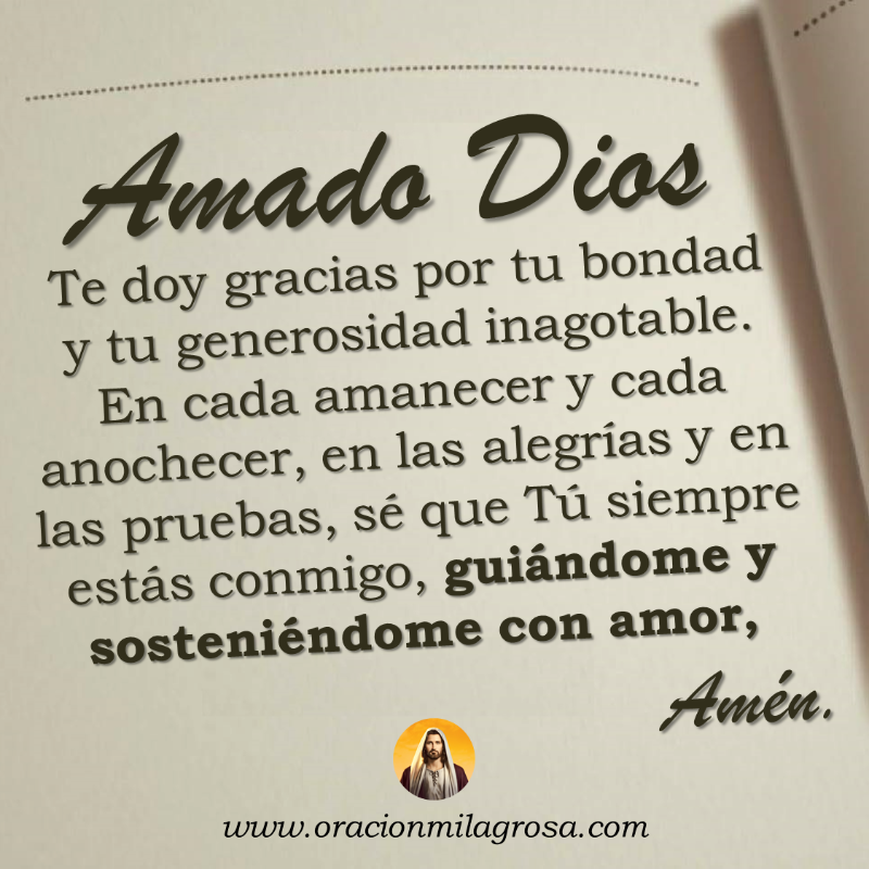 oracion_milagro's tweet photo. ORACIÓN PARA DAR GRACIAS A DIOS POR SU AMOR Y SU BONDAD: Haz esta oración para dar gracias a DIOS por las cosas maravillosas que Él hace por ti, por tu familia y pídele que su amor, su bendición y su compañía sean siempre con ustedes.

Haz esta oración en: https://t.co/qk18dMpuVZ