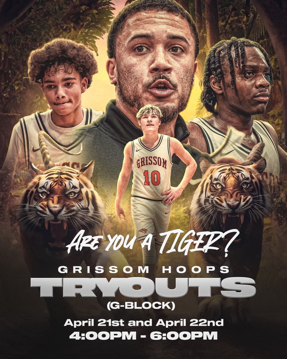 Save the dates! 

2025-26 Tryouts 🏀
📅 April 21st - 22nd 
⏰ 4:00 pm - 6:00 pm
📍Grisoom HS Main Gym

#LeaveALegacy | #JustUs | #BuiltToLast