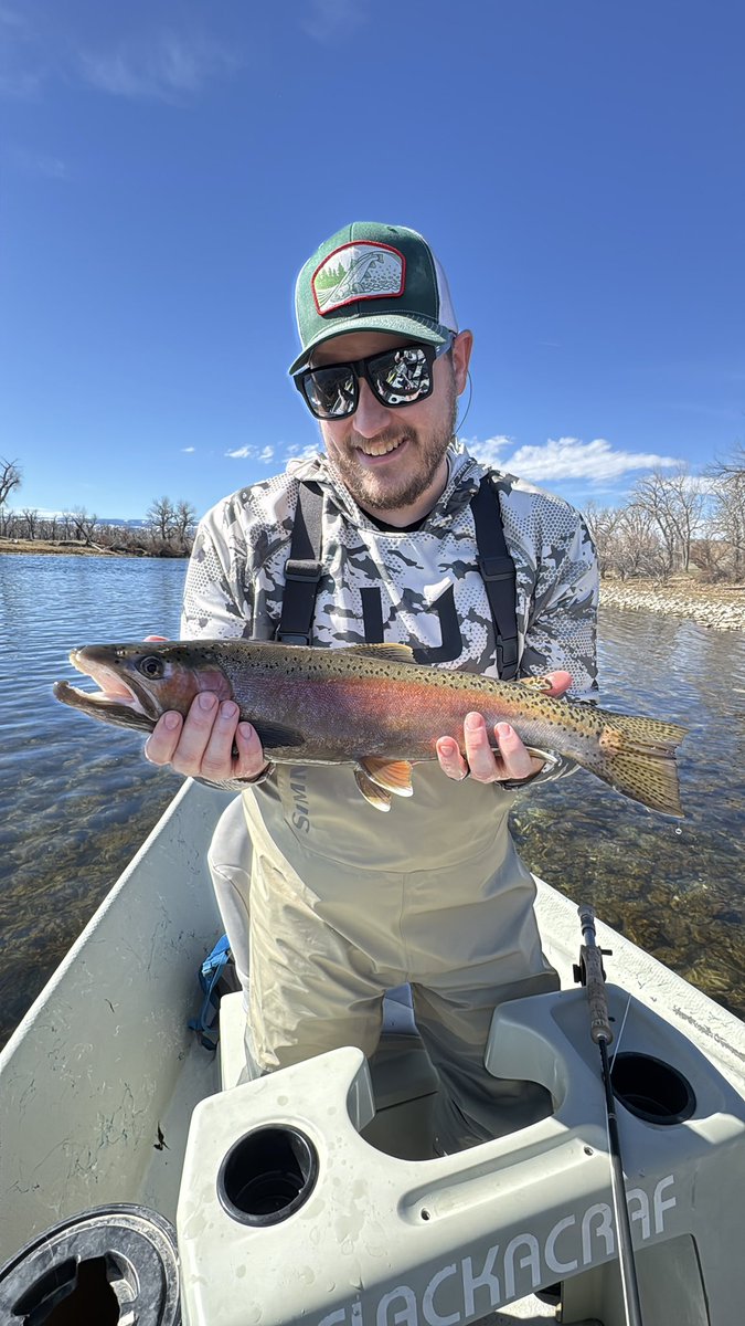 I had the best day of work this week! 

My marketing agency partnered with a fly fishing outfitter to film social media content. 

This rainbow trout is my personal record!