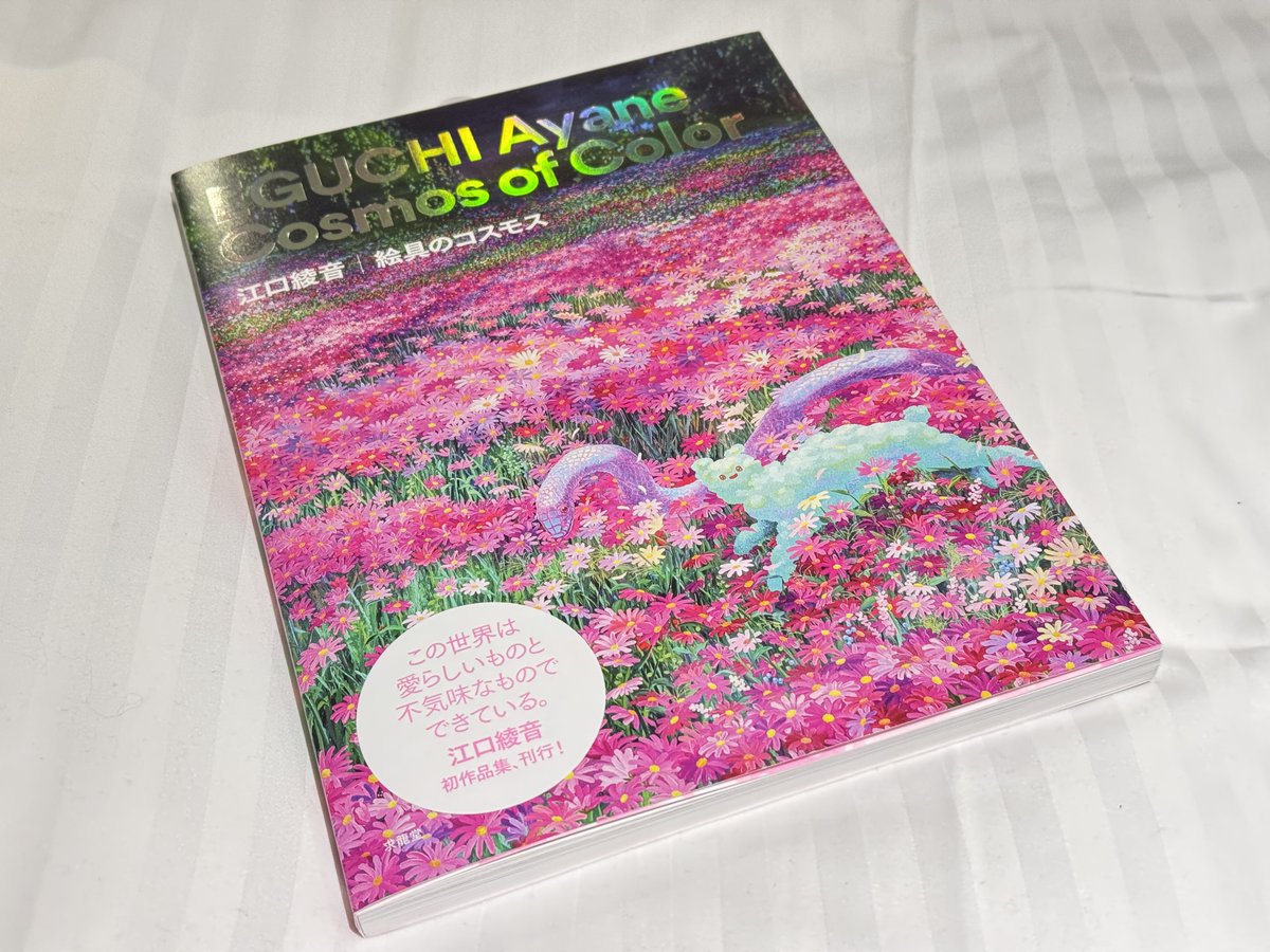 去年ひろしま美術館で見たジパング展で一目惚れした画家さん、江口綾音さんの個展が本日まで開催されているということで、せっかく東京来たし！と行ってきました😊
色合いとか細かい書き込みとかもうとにかく好きな世界観なので、作品がたくさん観れてとても嬉しかった😊
作品集も買えて幸せ😊