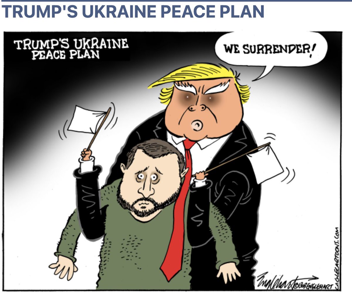 From the day the FELON-in-Chief said he would end the Russian war of aggression in Ukraine, I guess many of us knew this is how Ukraine would end up.

(🎨 Bob Englehart)