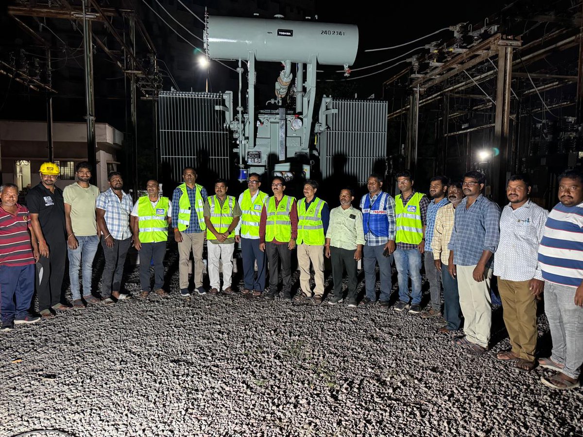 Good evening sir,
Enhancement of PTR from 8 MVA to 12.5 MVA(New) in 33/11KV  Mallpur SS Under summer action plan, Kandhukur  Division, Rajender Nagar Circle, RR Zone at 19: 30 hrs on 29.03.2025🙏