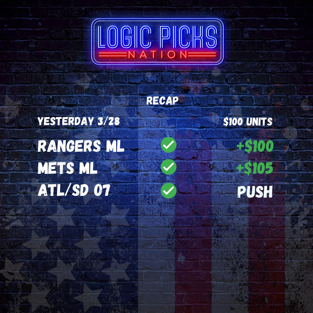logic_picks's tweet image. 2 unit gain!