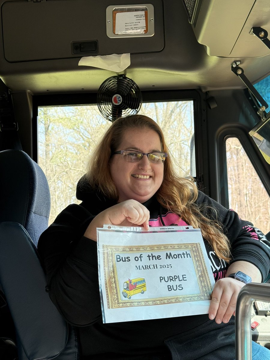 FairOaksHCPS's tweet image. Congratulations to our March Bus of the Month; The PURPLE BUS!! These students exemplified SOAR expectations daily while riding the bus!! Keep up the great work Cardinals!!#GrowingGreatness 🚌