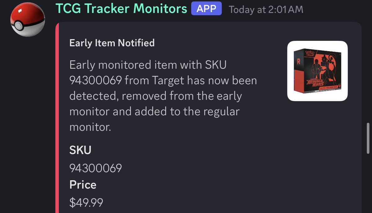 PokemonRestockr's tweet photo. If history repeats itself we may see Destined Rivals display box dropping next on Target

Our Discord tracks Team Rocket Early Pokémon links! 🚀

🔥 Instant alerts, no delay on restocks!
🔔 Join us now 👇

👉 https://t.co/uQ5PeIF4lQ https://t.co/sW3fVhCNPq