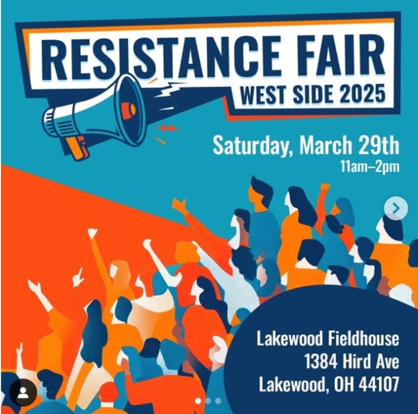 For those in Northeast Ohio, please stop by the Resistance Fair. Our NEO group members would love to speak with you about how we are standing firm and pushing back against harmful influences in the environment.
