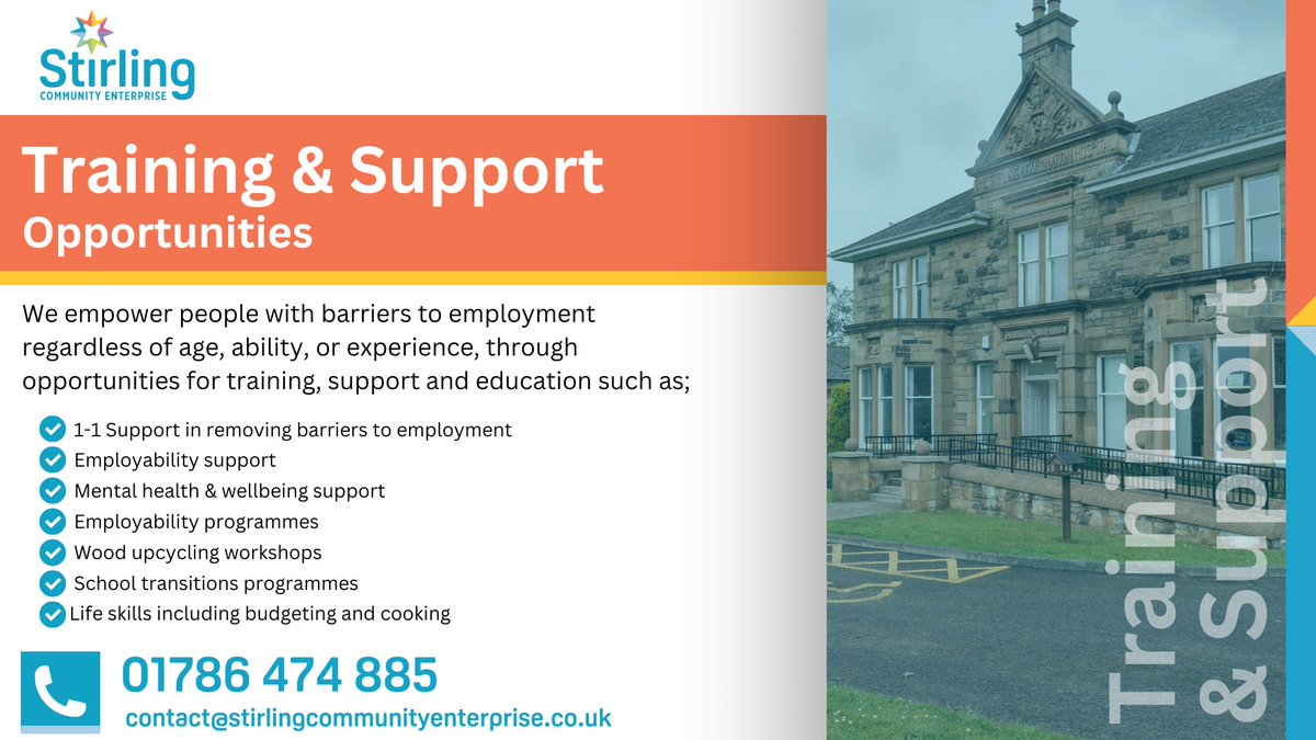 Stirling Community Enterprise (@stirlingce) on Twitter photo We empower people facing barriers! If you think we could be of help to you or someone you know, get in touch 👇
stirlingcommunityenterprise.co.uk/get-in-touch/ 
#stirling 
#resilience We empower people facing barriers! If you think we could be of help to you or someone you know, get in touch 👇
stirlingcommunityenterprise.co.uk/get-in-touch/ 
#stirling 
#resilience