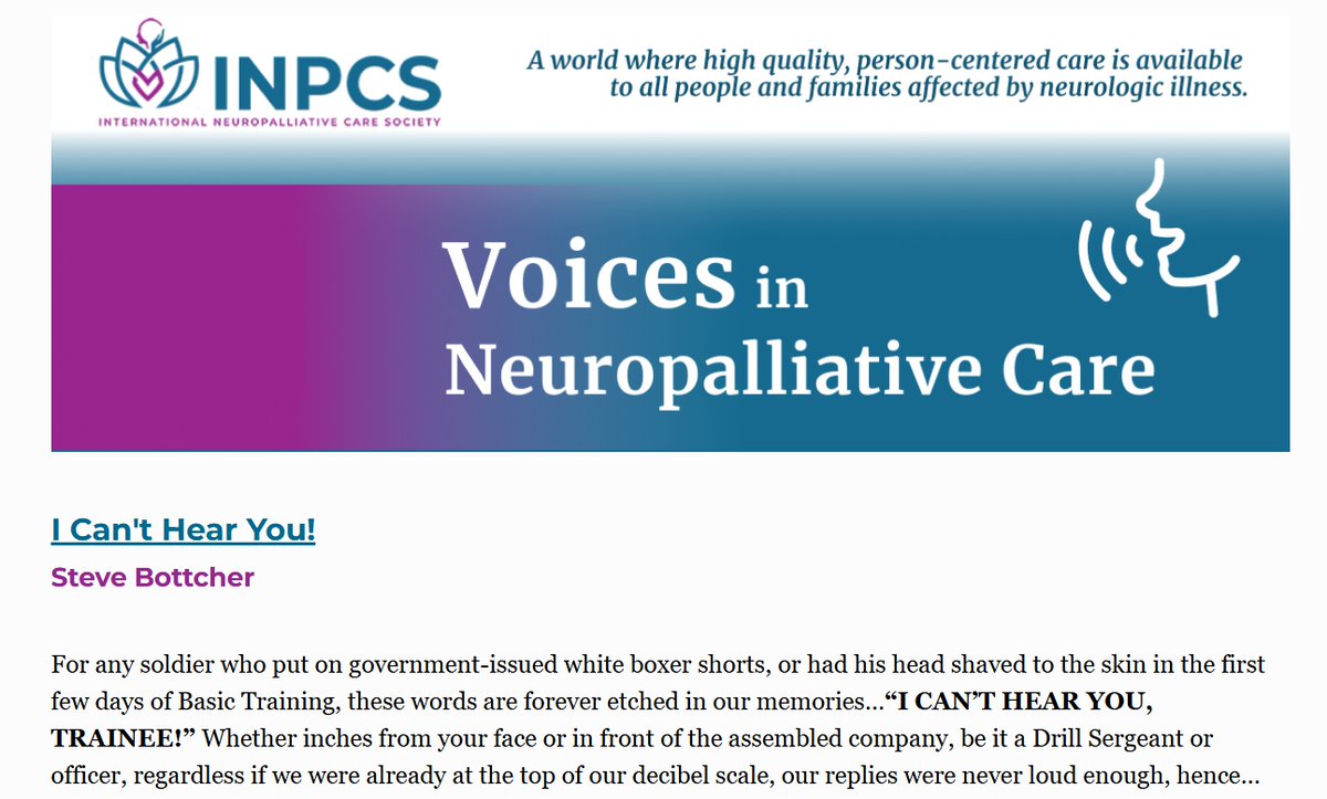 Check out our latest INPCS blog post:

" 'I can’t hear you, Steve.' I have Parkinson’s disease and one mark of many Parkinson’s patients is a softening of the voice associated with an expressionless face. Thankfully, there’s help: speech therapy."