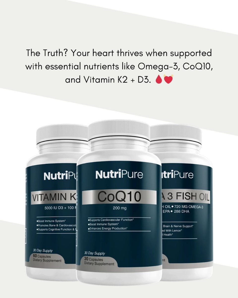 drkoatstore's tweet photo. 💡 Exercise + Proper Nutrition = The Best Heart Health Combo! 

Take care of your heart today! 🌿✨
.
🔗 https://t.co/sKXycpVZri
.
.
.
#HeartHealth #WellnessFacts #HeartMyths #CardiovascularSupport #HealthyLiving #Omega3 #CoQ10 #VitaminK2D3 https://t.co/3SeMwbYp3w