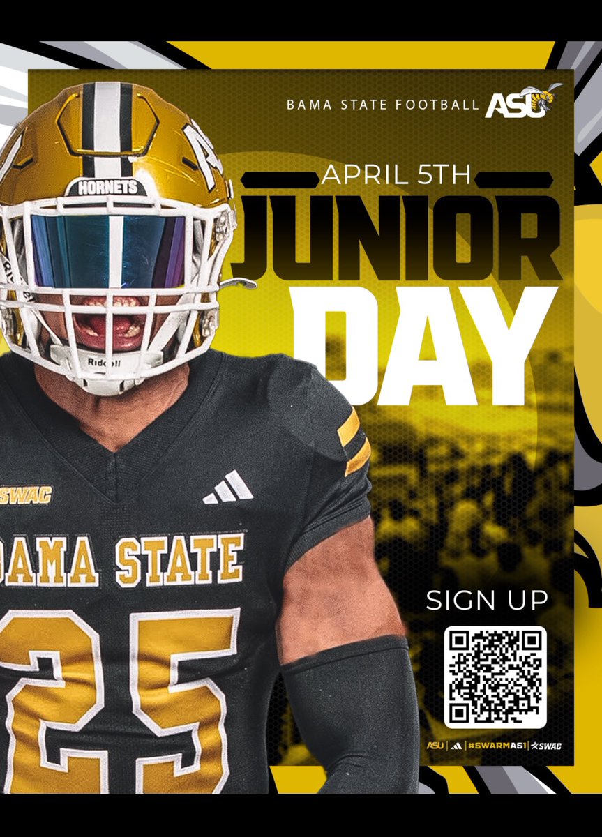 Marcus Grayson (@marcusgrayson_) on Twitter photo I will be attending <a href="/BamaStateFB/">Alabama State Football</a> 💛junior day and spring game on April 5th
<a href="/DeMario_Pippen/">Led By God</a> <a href="/jonessboyy/">Coach Christion Jones</a> <a href="/BJones5_/">Bruce Jones II</a> <a href="/Coach_O4/">Odis Waller</a> <a href="/Coachjsmith5/">John Smith</a>
<a href="/CoachCDGib/">Coach Charles D. Gibson, M.S.</a> <a href="/CoachGlover_ASU/">Will Glover</a> <a href="/erob50/">Coach Eddie Robinson Jr.</a> I will be attending <a href="/BamaStateFB/">Alabama State Football</a> 💛junior day and spring game on April 5th
<a href="/DeMario_Pippen/">Led By God</a> <a href="/jonessboyy/">Coach Christion Jones</a> <a href="/BJones5_/">Bruce Jones II</a> <a href="/Coach_O4/">Odis Waller</a> <a href="/Coachjsmith5/">John Smith</a>
<a href="/CoachCDGib/">Coach Charles D. Gibson, M.S.</a> <a href="/CoachGlover_ASU/">Will Glover</a> <a href="/erob50/">Coach Eddie Robinson Jr.</a>