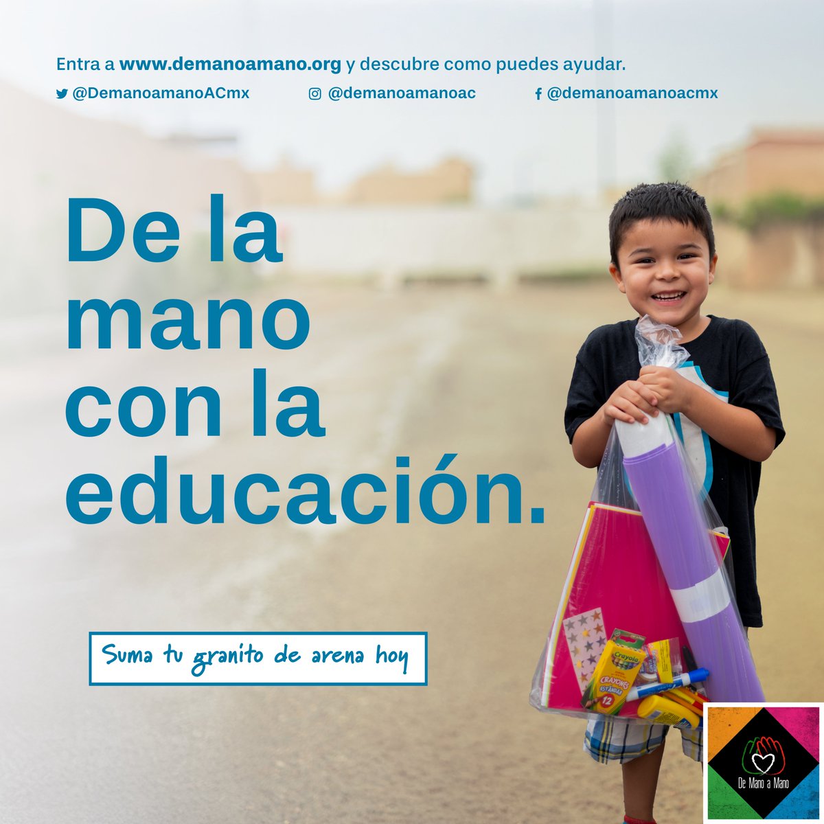 DemanoamanoACmx's tweet photo. Estamos comprometidos con la niñez en México, pero principalmente en Hermosillo, cuidamos de nuestros infantes en colonias vulnerables, con apoyos que van desde talleres de alimentación hasta ayuda de útiles escolares.

#DeManoaManoEsPosible #Dona #AyudaComunitaria #Hermosillo https://t.co/jJoP3hQwnc