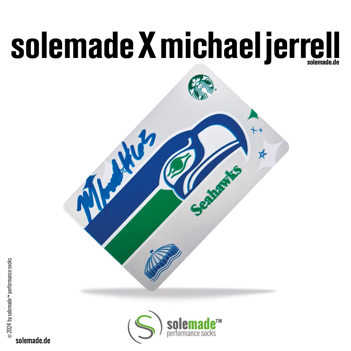#solemadeXmichaeljerrell - Zu jeder Bestellung mit einem Mindestbestellwert von 65€ gibt es eine 2024 Starbucks Card gratis on top, die von Michael Jerrell (Seattle Seahawks) unterschrieben ist. Aktion gültig bis einschließlich 16.04.2025.

solemade.de 

#gohawks