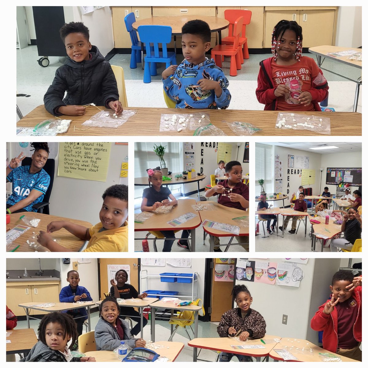 Did you say Pop-Up STEAM?  We constructed edible 2-D and 3-D shapes. Mr. Grimsley's second grade scholars are very knowledgeable and used math vocabulary when describing the figure created. 
#weDOscience <a href="/StonewallTell/">Stonewall Tell ES</a> <a href="/NPorter17/">Nikki R. Porter</a> <a href="/STEMSLC/">Nicole Ford</a>