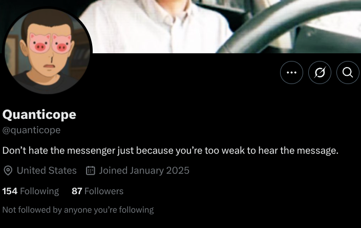 I HAVE REPORTED FOR DISTRUBING AND SICK IMAGERY @quanticope