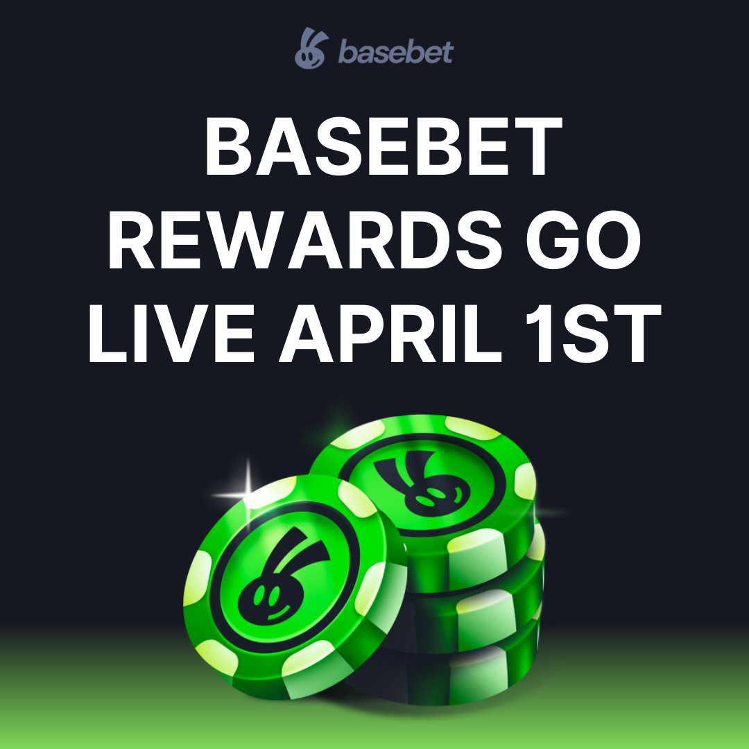 Basebetio's tweet photo. 🚨 Basebet Rewards Go Live April 1st! 🚨

Starting April 1st, earn USDC every 6 hours just by holding $BBT!

💰 40% of casino profits → holders

🔥 10% to LP, then buybacks/burns after $1M

🎯 Hold $50+ in $BBT &amp; 1+ USDC to qualify

🔗 Full details: https://t.co/fwosa3ATuc https://t.co/10fvXzv7LH