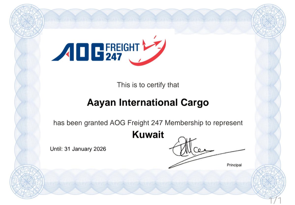 aayancargo's tweet photo. Aayan International Cargo Kuwait is proud to continue with these great networks. We are confident to have a great year ahead. 

We would like to thank all our network partners, AOG and GLF management team for their great support. 

 #network #success #freight #global #kuwait #aog https://t.co/YUCEwFEcn5