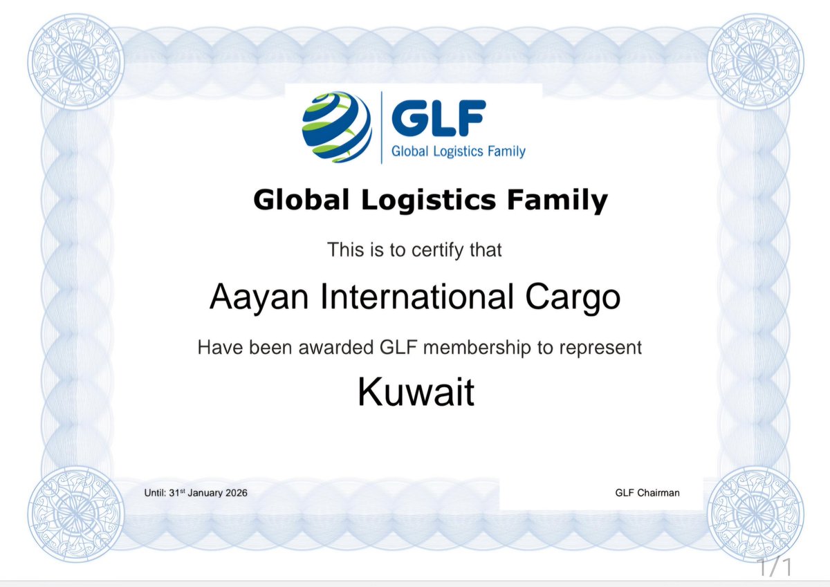 aayancargo's tweet photo. Aayan International Cargo Kuwait is proud to continue with these great networks. We are confident to have a great year ahead. 

We would like to thank all our network partners, AOG and GLF management team for their great support. 

 #network #success #freight #global #kuwait #aog https://t.co/YUCEwFEcn5