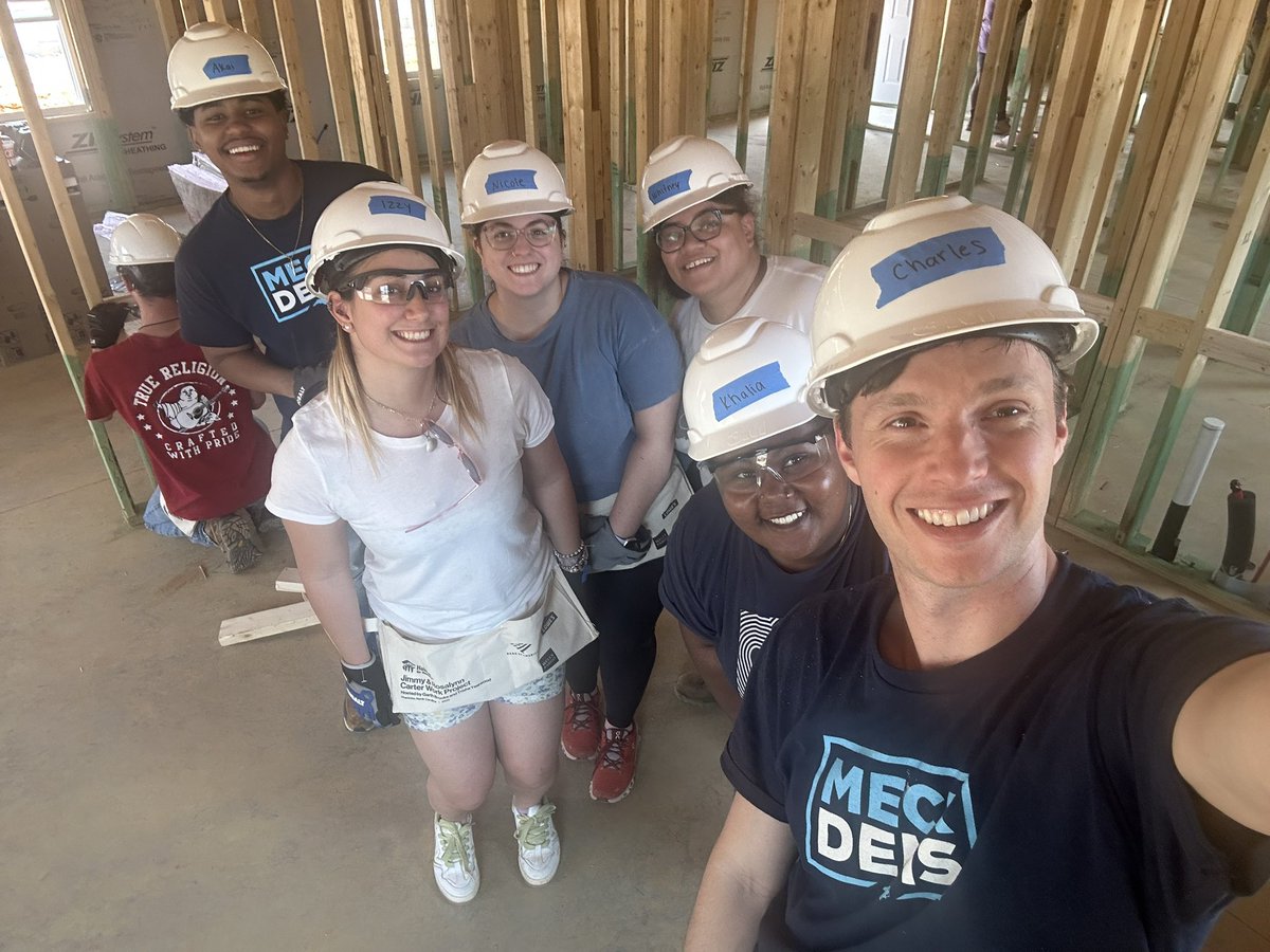 There's a lot of awful things happening in the news right now, so it's a great time to do some good. Thanks to everyone who came out to volunteer for <a href="/habitatCLTreg/">Habitat for Humanity of the Charlotte Region</a> with us today!