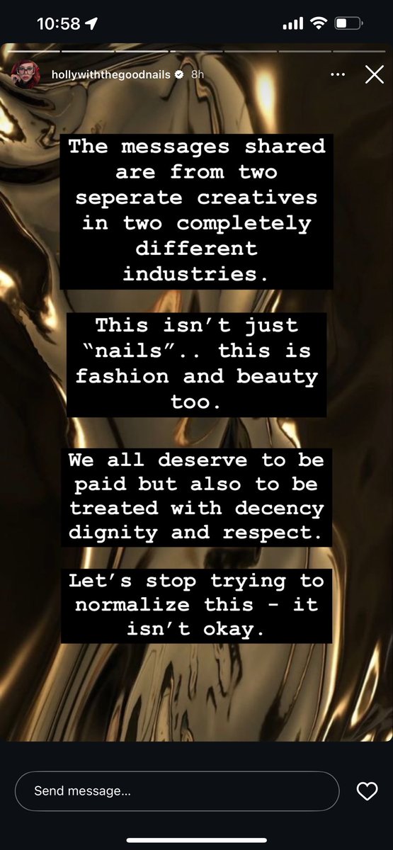 Sirenitabellaxx's tweet photo. @soysauceramen9 @midnightsslut13 Hollywiththegoodnails is a celebrity nail artist &amp; posted these to her stories as well as sharing someone else’s interaction with her team as well https://t.co/PqtTuKN5Bl