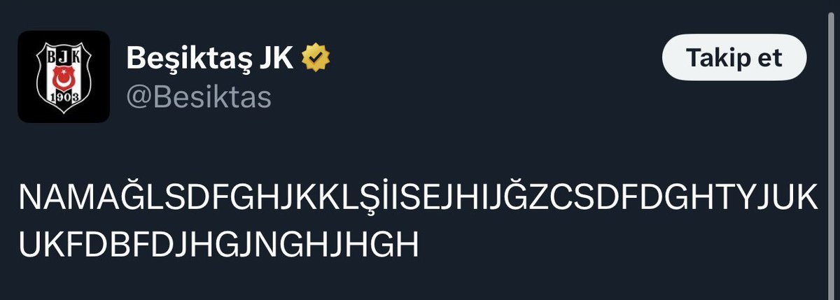 Beşiktaş'ın paylaşımı :)