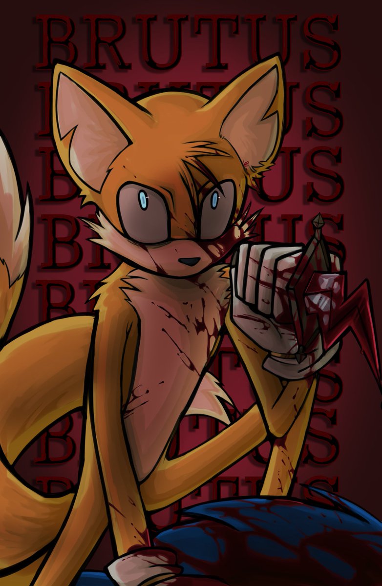 AbominableShark's tweet photo. Brutus, Brutus, Brutus! #TailsTheFox #ibisPaintX https://t.co/oVPSKf7G23