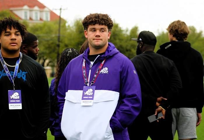 Jeremy Clark (@jclarkhfb247) on Twitter photo #TCU commit <a href="/maddox_flynt/">Maddox Flynt</a> was another future Frog in attendance to watch spring practice. #TCU commit <a href="/maddox_flynt/">Maddox Flynt</a> was another future Frog in attendance to watch spring practice.