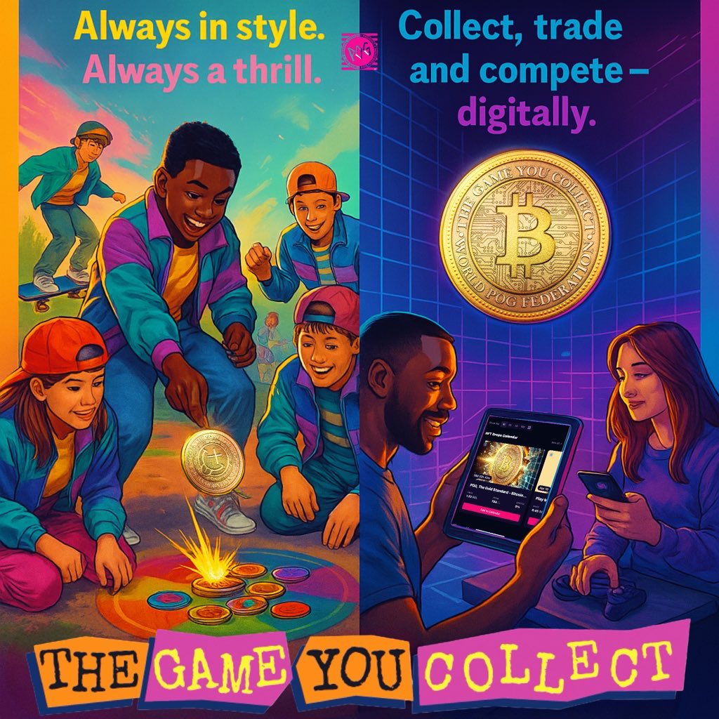 BREAKING: Kids who traded POGS now hodl #BITCOIN💎🙌

…and POGS

OWN a PHYSICAL 24K GOLD🤴or PURE SILVER SLAMMER🪙 with an actual 90s POG design on one side and our adult love letter to $BTC on the other. 🦅

Tag people whose POGS you won &amp;
POST UR POGS!
#collectibles #comics