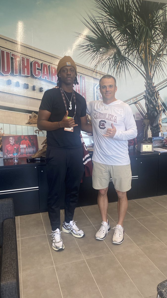Justin Weeks (@5starr_jus) on Twitter photo Had a great time in South Carolina!!!#GoGameCocks
<a href="/CoachSterlLuc/">Sterling Lucas</a> <a href="/CoachSBeamer/">Shane Beamer</a> <a href="/CoachHarrisSC/">Sterling Harris</a> <a href="/GamecockFB/">South Carolina Football</a> <a href="/247recruiting/">247Sports Recruiting</a> <a href="/On3Recruits/">On3 Recruits</a> <a href="/TomLoy247/">Tom Loy</a> <a href="/SWiltfong_/">Steve Wiltfong</a>
<a href="/CoachKev79/">BIG DAWGS CLUB, LLC</a> <a href="/Pace_FB/">Pace Academy Football</a> Had a great time in South Carolina!!!#GoGameCocks
<a href="/CoachSterlLuc/">Sterling Lucas</a> <a href="/CoachSBeamer/">Shane Beamer</a> <a href="/CoachHarrisSC/">Sterling Harris</a> <a href="/GamecockFB/">South Carolina Football</a> <a href="/247recruiting/">247Sports Recruiting</a> <a href="/On3Recruits/">On3 Recruits</a> <a href="/TomLoy247/">Tom Loy</a> <a href="/SWiltfong_/">Steve Wiltfong</a>
<a href="/CoachKev79/">BIG DAWGS CLUB, LLC</a> <a href="/Pace_FB/">Pace Academy Football</a>