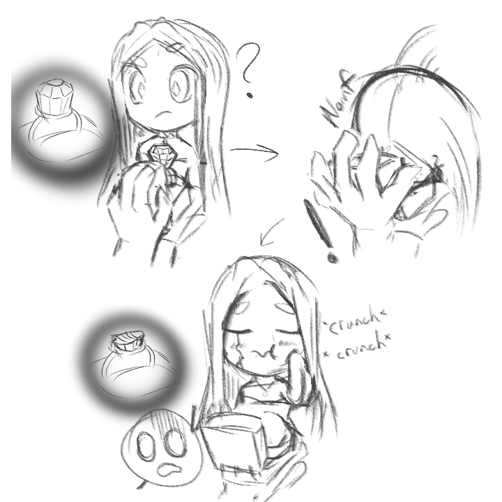 Might need to rethink how you attempt to show your love for an entity that eats crystals. 

Idea I got during <a href="/Tia_Artias/">Tia💎VArtist</a> stream.