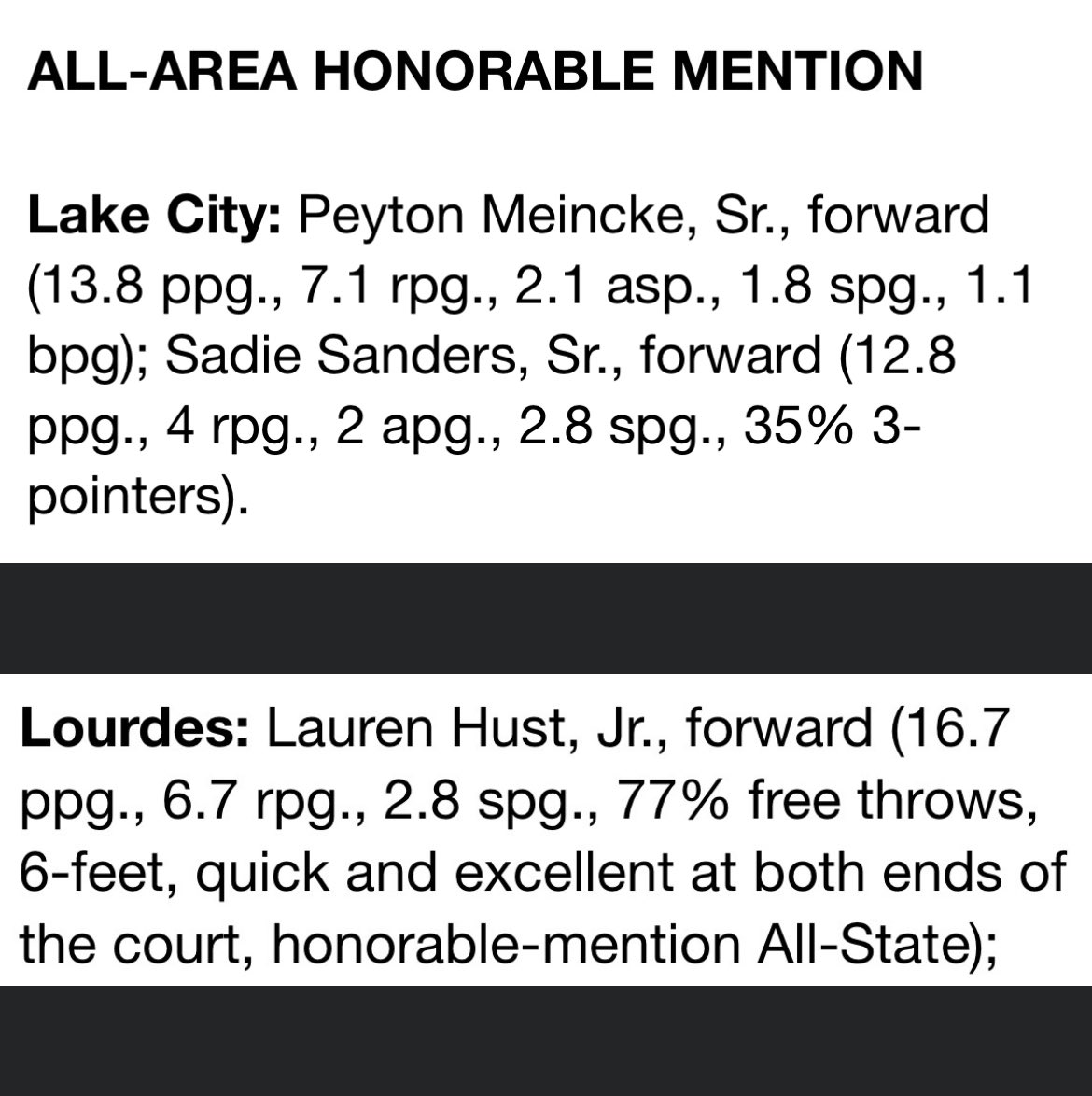 North Tartan -SE (@northtartanse) on Twitter photo Congratulations to our 24-25 Post Bulletin All-Area ladies representing SEMN!
𝗦𝗲𝗰𝗼𝗻𝗱 𝗧𝗲𝗮𝗺
• <a href="/mak_carrier3/">Makenzie Carrier</a>
• <a href="/AubrieKlug22/">Aubrie Klug</a>
𝗛𝗼𝗻𝗼𝗿𝗮𝗯𝗹𝗲 𝗠𝗲𝗻𝘁𝗶𝗼𝗻
• <a href="/LaynieMeister/">laynie meister</a>
• <a href="/EllaStoskopf/">Ella Stoskopf</a>
• <a href="/Lauren_Hust/">Lauren Hust</a>
• <a href="/happel_nadia/">NADIA HAPPEL</a>
• <a href="/sadie_sanders3/">Sadie Sanders</a>
• Peyton Meincke Congratulations to our 24-25 Post Bulletin All-Area ladies representing SEMN!
𝗦𝗲𝗰𝗼𝗻𝗱 𝗧𝗲𝗮𝗺
• <a href="/mak_carrier3/">Makenzie Carrier</a>
• <a href="/AubrieKlug22/">Aubrie Klug</a>
𝗛𝗼𝗻𝗼𝗿𝗮𝗯𝗹𝗲 𝗠𝗲𝗻𝘁𝗶𝗼𝗻
• <a href="/LaynieMeister/">laynie meister</a>
• <a href="/EllaStoskopf/">Ella Stoskopf</a>
• <a href="/Lauren_Hust/">Lauren Hust</a>
• <a href="/happel_nadia/">NADIA HAPPEL</a>
• <a href="/sadie_sanders3/">Sadie Sanders</a>
• Peyton Meincke