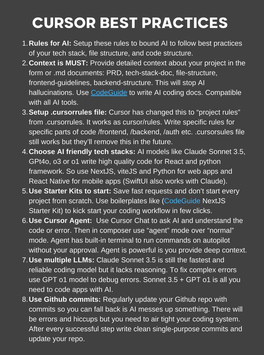 Cursor Agent is just wild.

Now i use Gemini PRO 2.5 to scan the codebase and sonnet 3.5/3.7 to execute code.

In this workflow you need 3 things:
1. Detailed project documentation  
2. Use multiple AI coding models
3. 50-step implementation plan

I spend 30 hours/week on cursor.