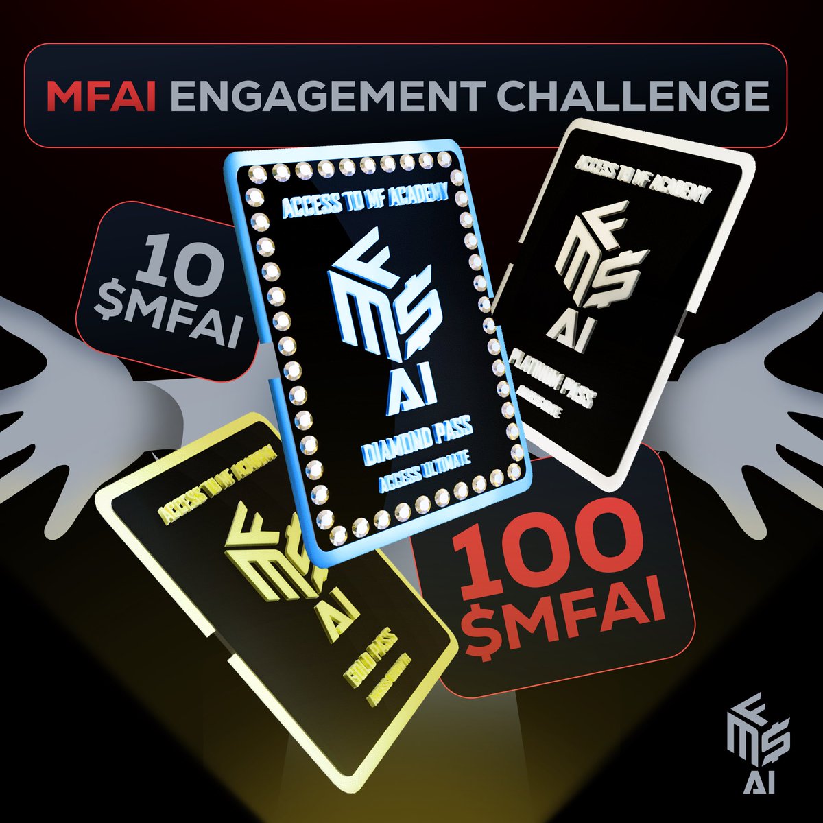 Engagement Challenge Incoming! 🚀

Get ready to win exclusive NFTs &amp; $MFAI tokens! 🎉

Benefit of the NFTs:

✅ Lifetime access to our Web3 online business education platform 🎓

💰 Up to 5% platform revenue share

🚀 Up to 30% staking boost

🎟️ VIP perks &amp; first access to new
