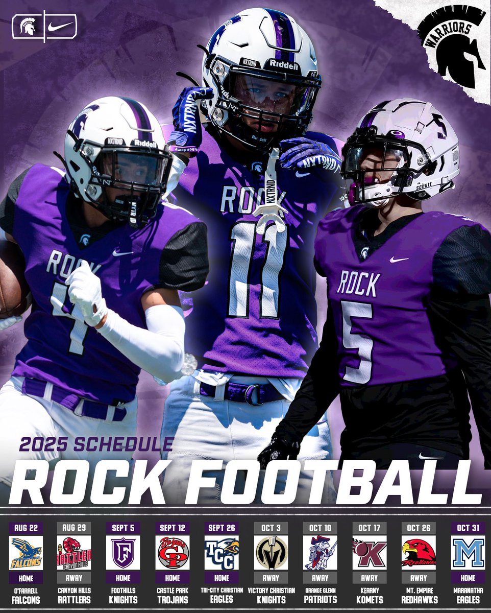 2025 Rock Academy Football Schedule 

#WeAreWarriors