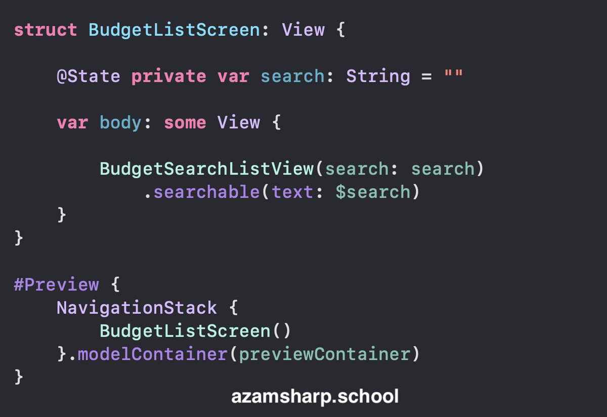azamsharp's tweet image. Searching in #SwiftData Using Dynamic Queries 

#SwiftUI