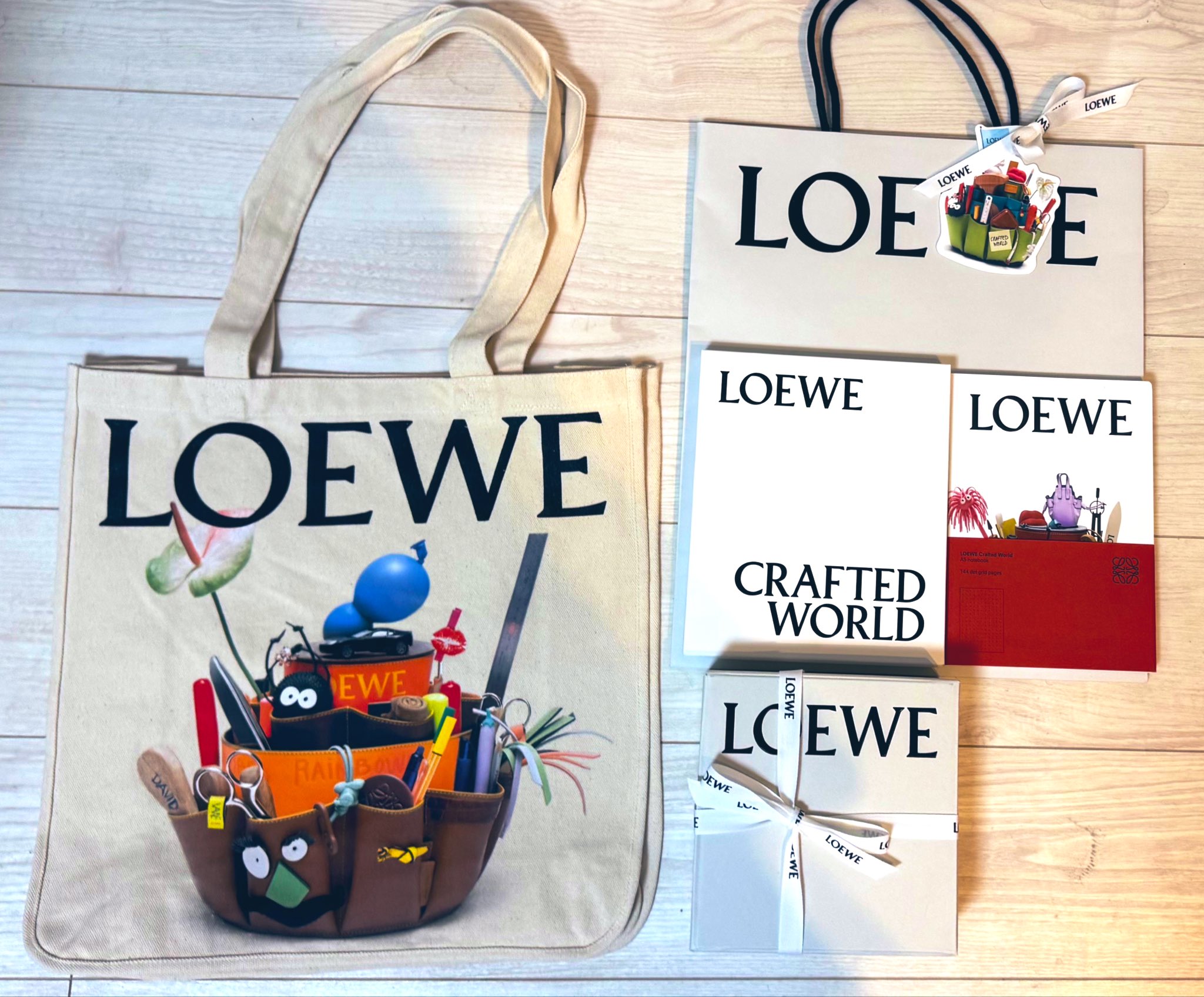 ロエベ　クラフテッド・ワールド展　ノベルティ　トートバッグ エコバッグ ジブリ ロエベクラフテッド・ワールド展ノベルティトートバッグ エコバッグ ジブリ