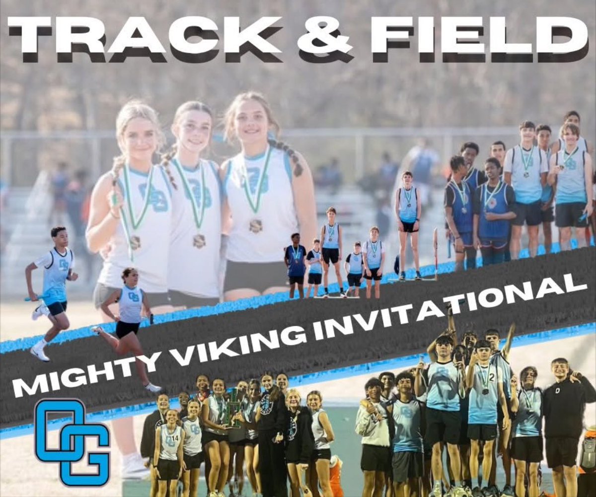 CarolineM2030's tweet photo. Proud of our OGMS track team for taking 1st in the Mighty Vikings Invitational last night. I set a new PR & school record for 1600 (6:22). Looking forward to the rest of the season with this group. #ogmstrack #BeOG @MSCarolinas_ https://t.co/oNVTlbox6n