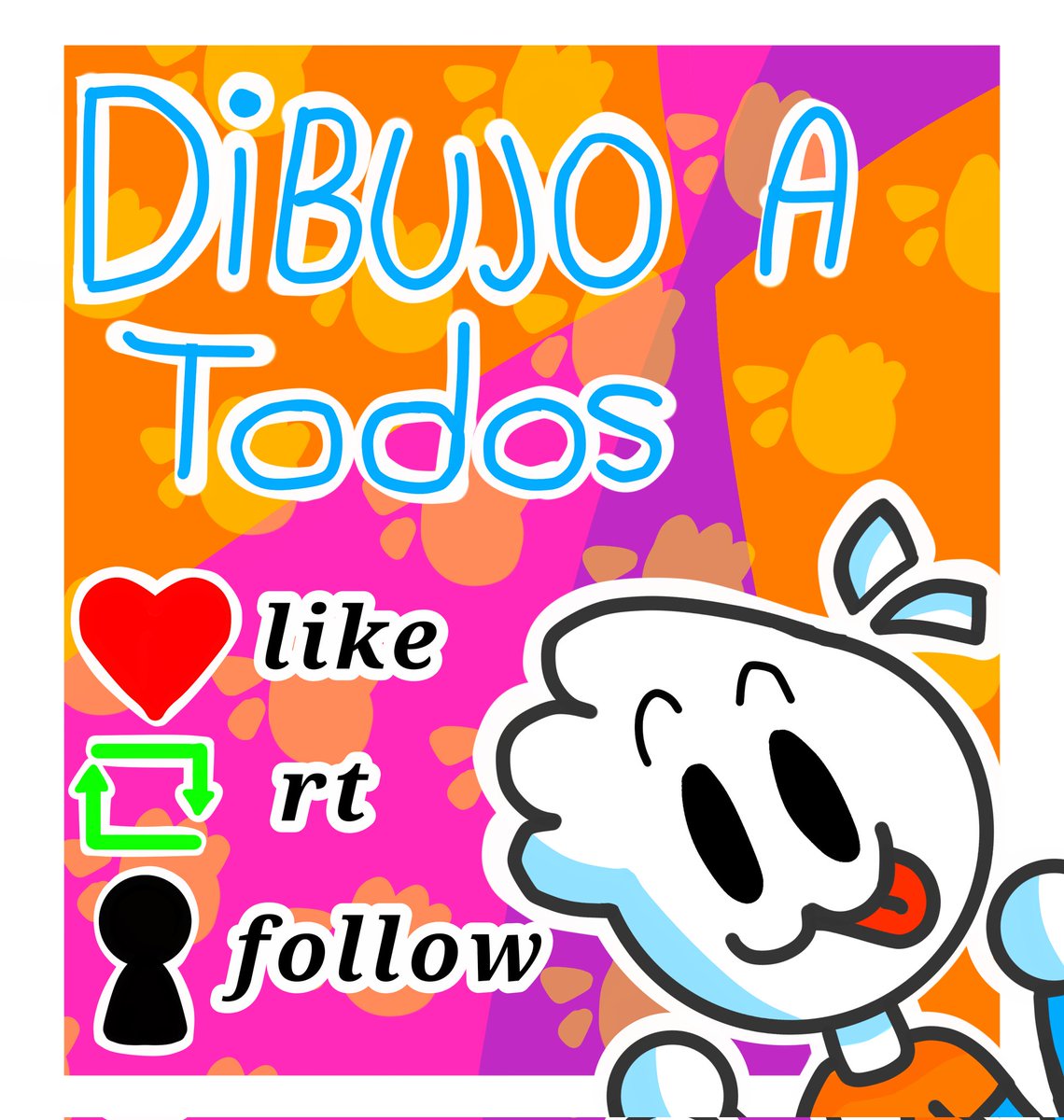 camiloanimacion's tweet photo. DIBUJOS GRATIS 🗣️🗣️🗣️‼️‼️
Dibujar a todos los que comenten en este post durante este fin de semana (29-30 de marzo)(y es un dibujo por persona)
Solo tienen que:
Dar like ❤️
Hacer r-t (retweet)
Y seguirme 
Y obviamente comentar https://t.co/ruIN3L2N7v