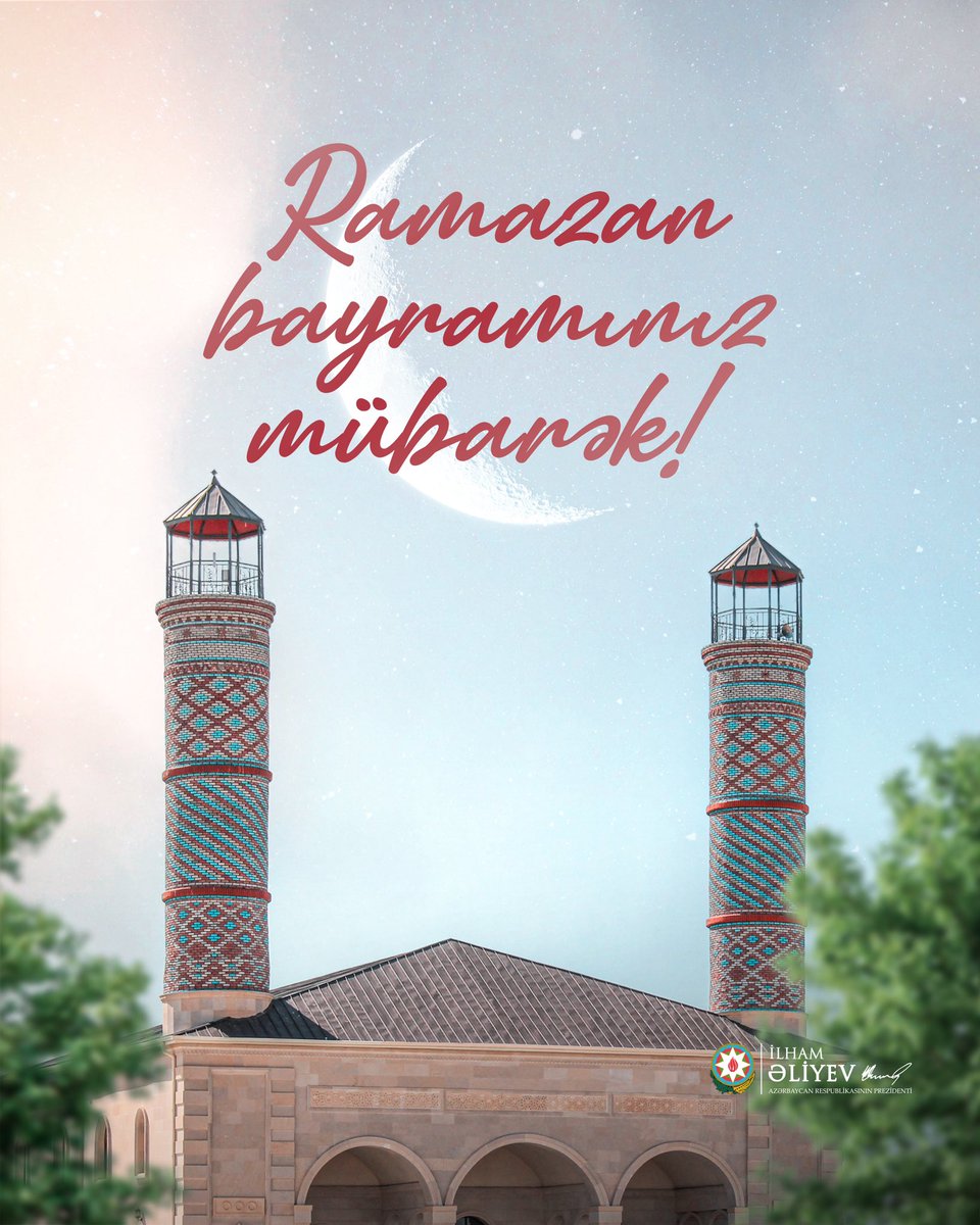 Əziz bacı və qardaşlarım!

Sizə və dünyanın müxtəlif guşələrində yaşayan bütün soydaşlarımıza Ramazan təbriklərimi çatdırır, ailələrinizə xoşbəxtlik, süfrələrinizə ruzi-bərəkət arzulayıram.

Allah orucunuzu və dualarınızı qəbul etsin.

Ramazan bayramınız mübarək olsun!
