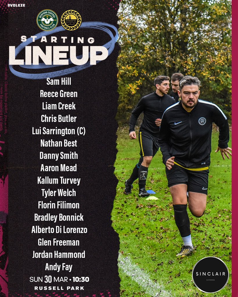 What a squad the gaffa is bringing tomorrow to face Bedford Central FC 💪🏻