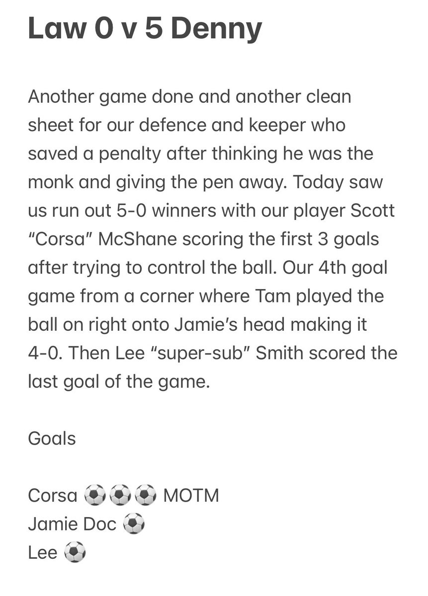 Thanks to <a href="/LPCAFC2011/">The Law</a> for the game today and all the best for next season!