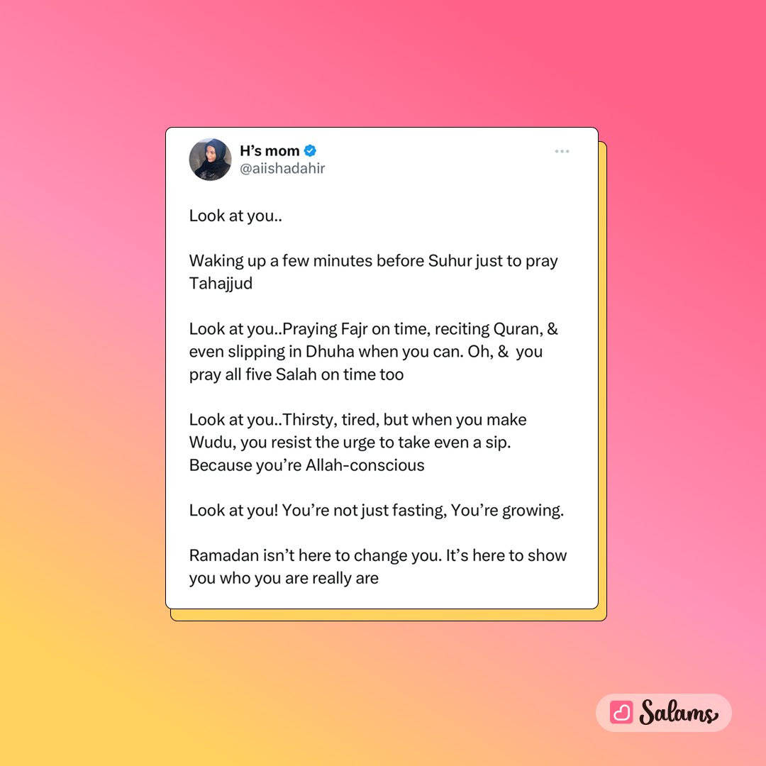 SalamsApp's tweet image. Ramadan, you DID THAT🤲
.
#Ramadan #muslim #singlemuslim