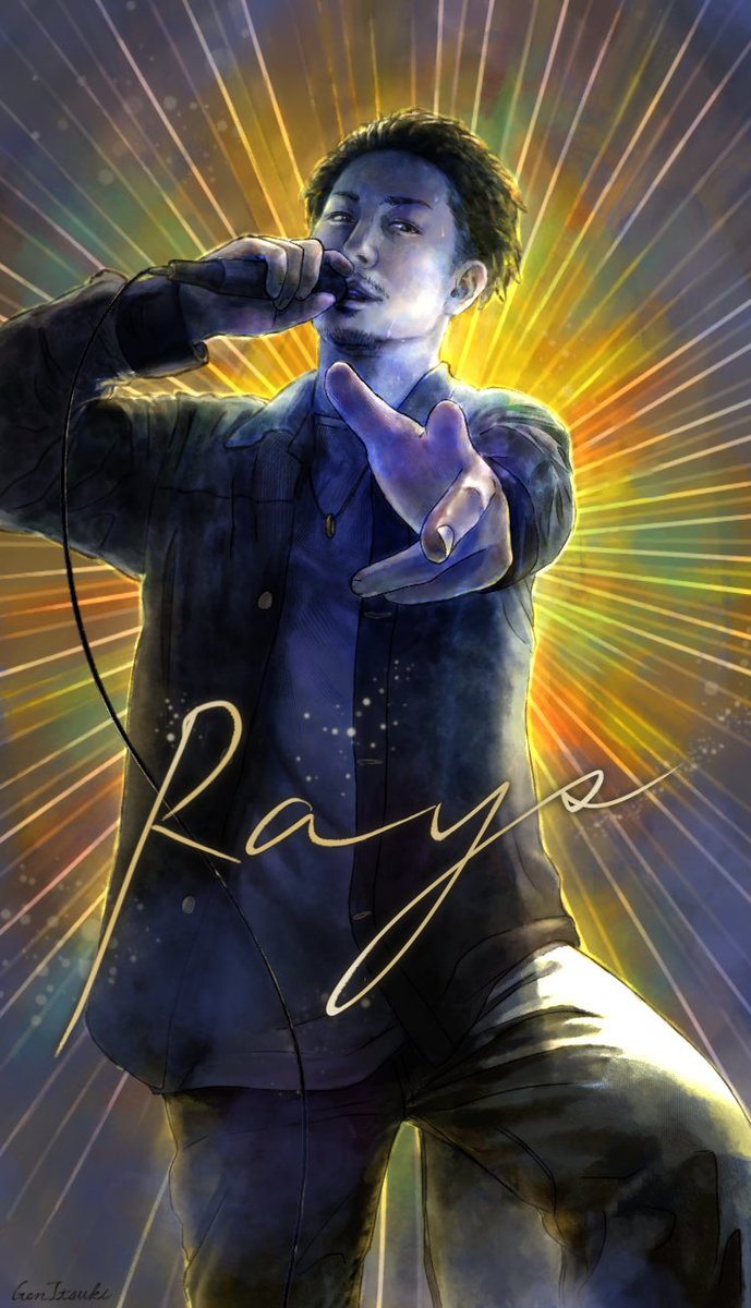 Gen_Itsuki's tweet photo. 『Rays』

レゲエシンガーの、RAYさん（@RAY_SINGER ）のイラストを描きました。 https://t.co/smAtGlSYmx
