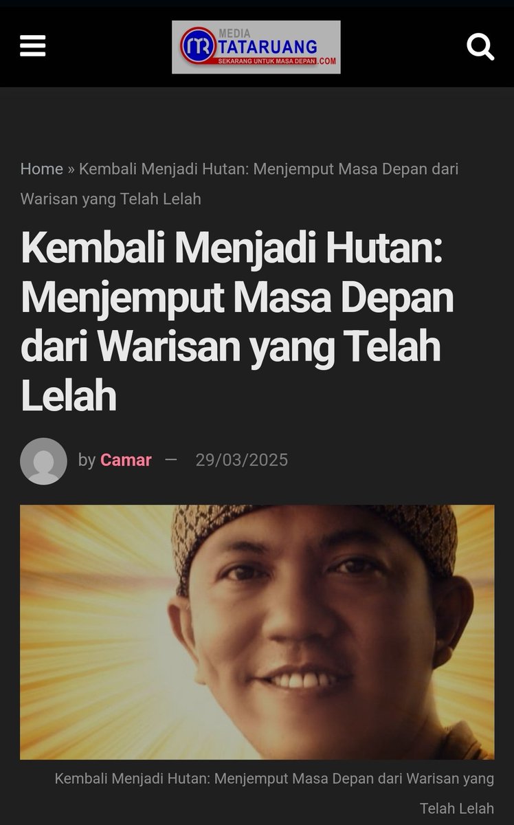 Kembali Menjadi Hutan: Menjemput Masa Depan dari Warisan yang Telah Lelah
mediatataruang.com/2025/03/29/kem…