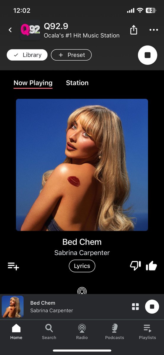SabrinaOnRadio's tweet photo. Thank YOU @allthehitsQ92 for playing #BedChem by @SabrinaAnnLynn! https://t.co/wczLLelkYH