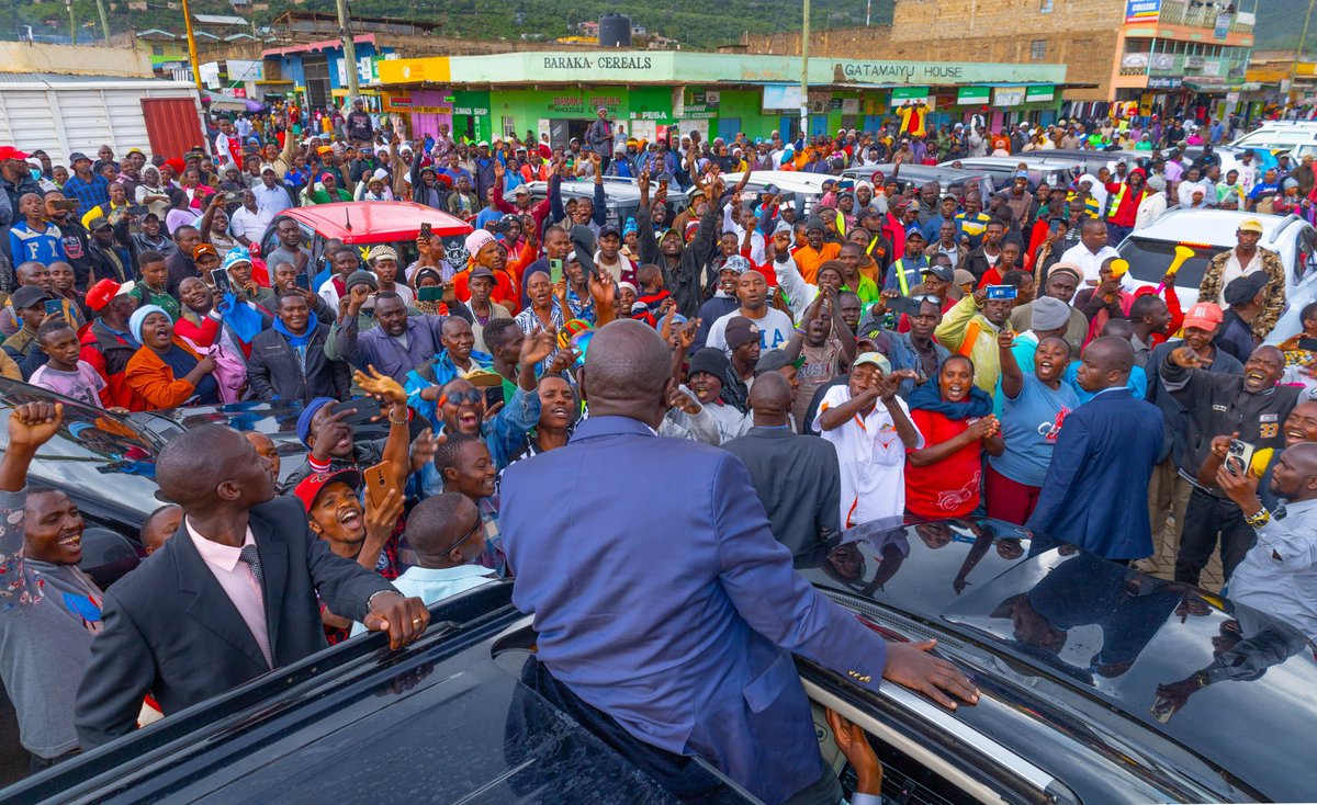 rigathi's tweet photo. Democracy cannot be replaced by dictatorship at all in Kenya; anyone dreaming of intimidating the cause to redeem our nation using state machinery must re-think who Kenyans are and what they have done to bad leaderships since independence. 

Mai Mahiu people and great patriots, thank you for coming our despite heavy deployment of security personnel to thwart your freedom of association. 

We march on!