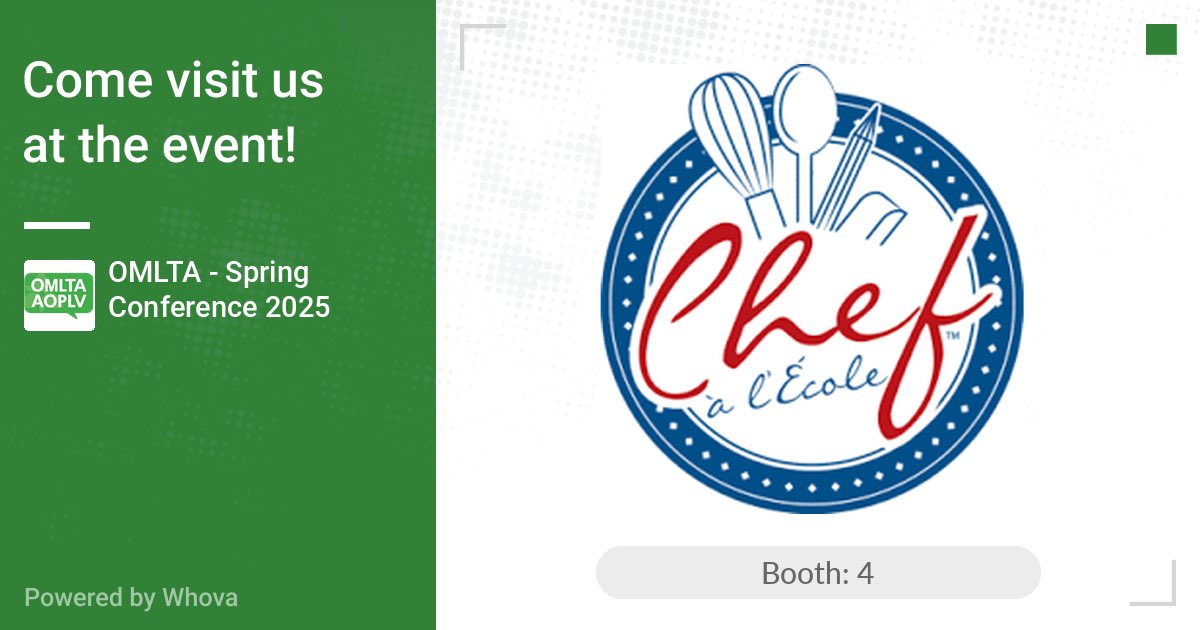Come check us out at OMLTA - Spring Conference 2025. #OMLTA - via #Whova event app